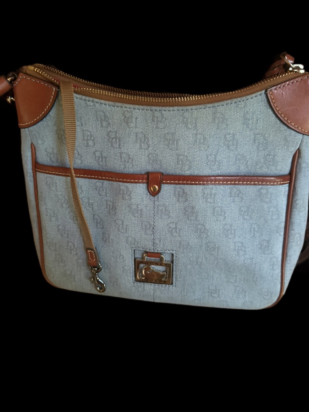 Dooney & Bourke Blue Denim Signature Kimberly Crossbody - Picture 3 of 5
